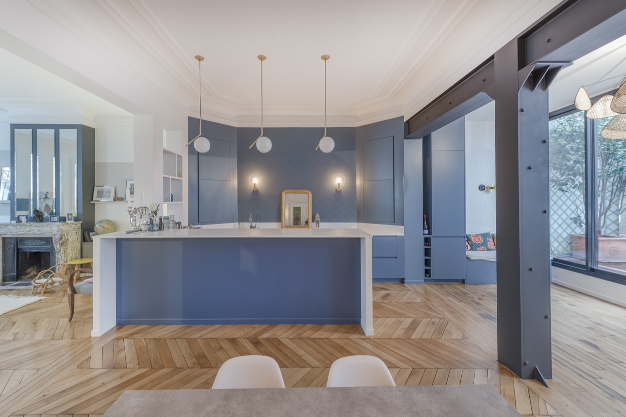 Rénovation complète d'un appartement de 180m2 à Paris