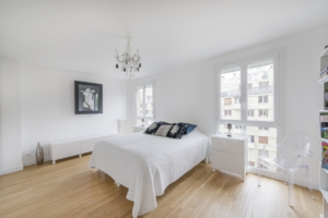 Vue de la chambre Rénovation d'un appartement de 70m2 dans le 15è