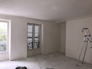 Le salon avant travaux - appartement de 120m2 Paris 10è