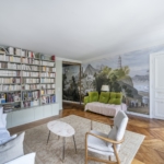 Le salon rénové - appartement de 120m2 Paris 10è