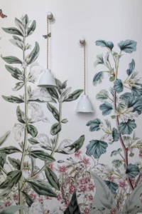 Détail de papier peint de la chambre enfant