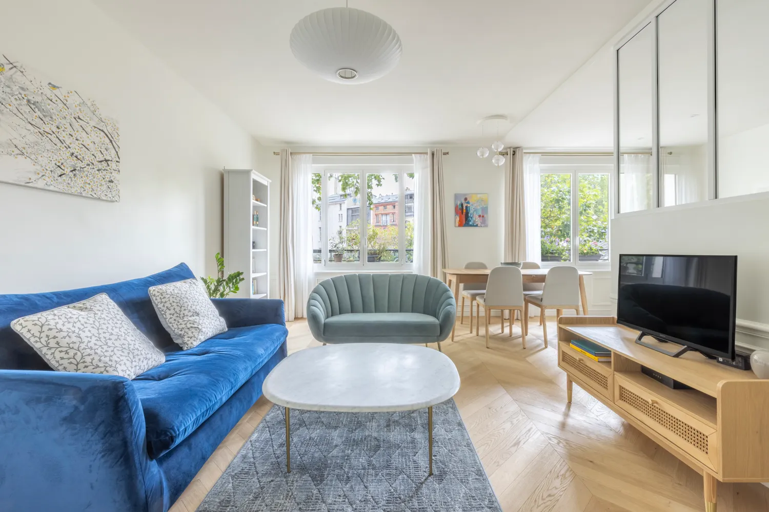 Transformation d'un ancien cabinet médical en appartement - Salon - fenêtres